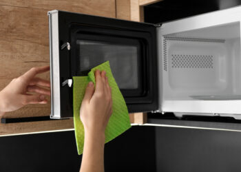 Is your microwave broken? It may just be the protective plastic!